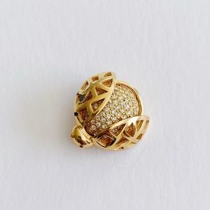 Rare Vintage Dior Ladybug Crystal Brooch